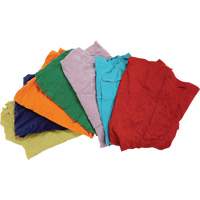 Chiffons fabriqu&eacute;s &agrave; partir de mat&eacute;riaux recycl&eacute;s, Coton, M&eacute;lange de couleurs, 25 lb Northern Industrial Supply Inc.