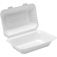Contenants &agrave; charni&egrave;re pour nourriture compostable, Bagasse, Rectangulaire Northern Industrial Supply Inc.