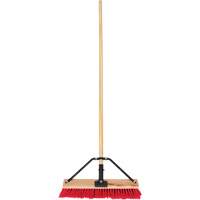 Push Broom with Braced Handle, 18", Medium, PVC Bristles Northern Industrial Supply Inc.