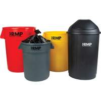 Bac &agrave; d&eacute;chets demi-rond avec couvercle, Poly&eacute;thyl&egrave;ne, 21 gal. US Northern Industrial Supply Inc.