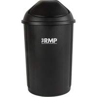 Bac &agrave; d&eacute;chets demi-rond avec couvercle, Poly&eacute;thyl&egrave;ne, 21 gal. US Northern Industrial Supply Inc.