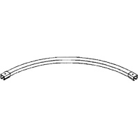 90° Curved Curtain Partition Track with Splicers, 3' L Northern Industrial Supply Inc.