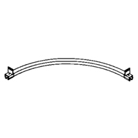 Beam Mounted 90° Curved Curtain Partition Track, 3' L Northern Industrial Supply Inc.