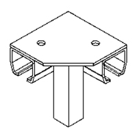 Raccord pour joint d'angle de 90° pour murs-rideaux mont&eacute;s au sol Northern Industrial Supply Inc.