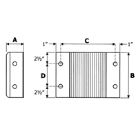 Laminated Dock Bumpers, Horizontal, Rubber, 12" W x 6" D x 10" H Northern Industrial Supply Inc.