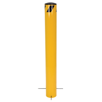Pour-In-Place Bollards, Steel, 36-1/2" H x 5-9/16" W, Yellow Northern Industrial Supply Inc.