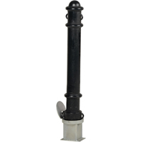 Removable Ornamental Bollards, Steel, 40" H x 4-1/2" W, Black Northern Industrial Supply Inc.