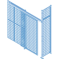 Composantes pour partitions & cloisons grillag&eacute;es - Portes coulissantes, 4' la x 8' h Northern Industrial Supply Inc.