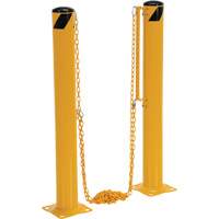 Dock Chain Barrier Bollard System, Steel, 42" H x 6-5/8" W, Yellow Northern Industrial Supply Inc.