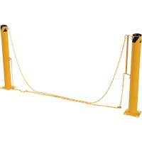 Dock Chain Barrier Bollard System, Steel, 42" H x 6-5/8" W, Yellow Northern Industrial Supply Inc.