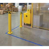 Safety Bollard, Steel, 36" H x 5-1/2" W, Yellow Northern Industrial Supply Inc.