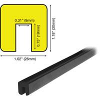 G Profile 5M Edge Protection Bumper Guard, 2' (0.6096 m) Long Northern Industrial Supply Inc.