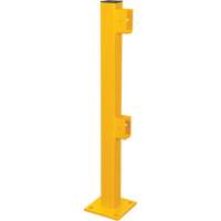 End Post for Light-Duty Guard Rails, Steel, 42" H, Safety Yellow Northern Industrial Supply Inc.