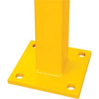 Corner Post for Light-Duty Guard Rails, Steel, 42" H, Safety Yellow Northern Industrial Supply Inc.
