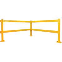 Lift-Out Guard Rail, Steel, 3' L x 4" H, Safety Yellow Northern Industrial Supply Inc.