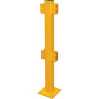 In-Line Post for Light-Duty Guard Rails, Steel, 42" H, Safety Yellow Northern Industrial Supply Inc.