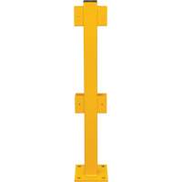 In-Line Post for Light-Duty Guard Rails, Steel, 42" H, Safety Yellow Northern Industrial Supply Inc.
