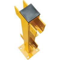 In-Line Post for Light-Duty Guard Rails, Steel, 42" H, Safety Yellow Northern Industrial Supply Inc.