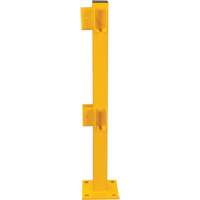 Corner Post for Light-Duty Guard Rails, Steel, 42" H, Safety Yellow Northern Industrial Supply Inc.