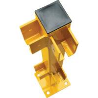 Corner Post for Light-Duty Guard Rails, Steel, 42" H, Safety Yellow Northern Industrial Supply Inc.