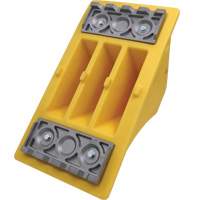 Cale-roue pour &eacute;quipement lourd de 75 tonnes avec crampons en aluminium, Ur&eacute;thane, Jaune Northern Industrial Supply Inc.