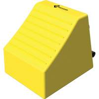 Cale de roue ultra-robuste pour l'exploitation mini&egrave;re Checkers Safety, PEHD, Jaune, 14-1/2" la x 17-1/2" p x 16" h Northern Industrial Supply Inc.