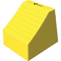 Cale de roue ultra-robuste pour l'exploitation mini&egrave;re Checkers Safety sans support, PEHD, Jaune, 14-1/2" la x 17-1/2" p x 16" h Northern Industrial Supply Inc.