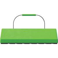 Cale de roue pour avion Checkers Safety SafeRay avec poign&eacute;e &agrave; c&acirc;ble & patin en caoutchouc, Ur&eacute;thane, Vert fluorescent, 24" la x 8" p x 6" h Northern Industrial Supply Inc.