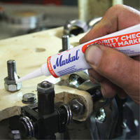 Security Check Paint Marker, 1.7 oz., Tube, White Northern Industrial Supply Inc.