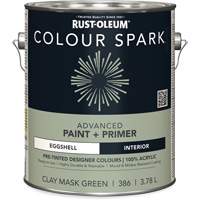 Colour Spark Interior Pre-Tinted Paint + Primer Wall Paint, Clay Mask Green, Eggshell, 3.78 L, Gallon Northern Industrial Supply Inc.