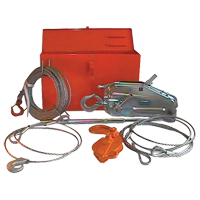 Tirfor&reg; Wire Rope Hoist TU128 Rescue Kit, 7/16" Wire Diameter, 4000  lbs. (2 tons) Capacity Northern Industrial Supply Inc.