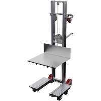 Platform Lift Stacker, Hand Winch Operated, 400 lbs. Capacity, 60" Max Lift Northern Industrial Supply Inc.
