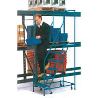 CSA-Certified Rolling Step Ladder, 6 Steps, 22" Step Width, 55" Platform Height, Steel Northern Industrial Supply Inc.