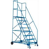 CSA-Certified Rolling Step Ladder with Locking Step, 8 Steps, 30" Step Width, 72" Platform Height, Steel Northern Industrial Supply Inc.