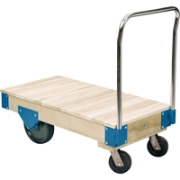 Chariots &agrave; plateforme - Chariots &agrave; plateforme tout en bois, 48" lo x 24" la, Capacit&eacute; de 3000 lb, Roues en Nylon Northern Industrial Supply Inc.