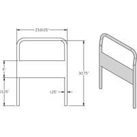 24" Chrome Handle for Platform Truck Northern Industrial Supply Inc.