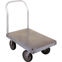 Aluminum Platform Truck, 36" W x 72" L, 2000 lbs. Cap., Rubber Wheels Northern Industrial Supply Inc.