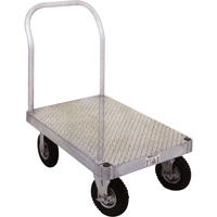 Aluminum Platform Truck, 36" W x 72" L, 2000 lbs. Cap., Rubber Wheels Northern Industrial Supply Inc.