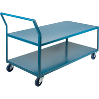 Heavy-Duty Low Profile Shop Carts, 2 Tiers, 30" W x 60" D x 40" H, 1200 lbs. Cap. Northern Industrial Supply Inc.