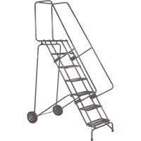 Fold-N-Store Rolling Ladders, 7 Steps, Perforated, 70" High Northern Industrial Supply Inc.