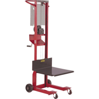 Empileur &agrave; plateforme, M&eacute;canisme Treuil manuel, Capacit&eacute; de 500 lb, Levage max de 54" Northern Industrial Supply Inc.