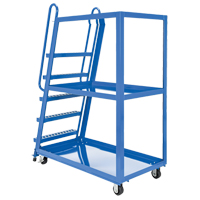 Chariot &agrave; cueillette, Acier, 27-7/8" la x 56-1/8" p, 3 tablettes, Capacit&eacute; 1000 lb Northern Industrial Supply Inc.