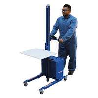 Gerbeur &agrave; plateforme &agrave; &eacute;l&eacute;vation rapide, M&eacute;canisme &eacute;lectrique, Capacit&eacute; de 175 lb, Levage max de 57" Northern Industrial Supply Inc.