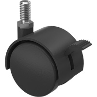 Roulette &agrave; roue double (s&eacute;ries 300/400), Pivotant avec frein, Diam&egrave;tre 2" (51 mm), Capacit&eacute; 75 lb (34 kg) Northern Industrial Supply Inc.