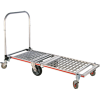 Six Wheel Folding Platform Truck, Aluminum, 1550 lbs., 61-7/8" L x 23-1/4" W, 39" High Northern Industrial Supply Inc.