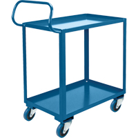Chariot ergonomique &agrave; tablettes, 800 lb Capacit&eacute;, Acier, 26" la x 37" ha x 38" p, Bordure vers le haut Northern Industrial Supply Inc.