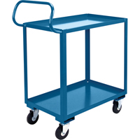 Chariot ergonomique &agrave; tablettes, 800 lb Capacit&eacute;, Acier, 20" la x 37" ha x 32" p, Bordure vers le haut Northern Industrial Supply Inc.
