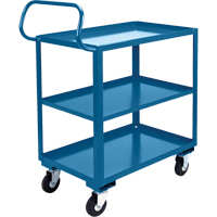 Chariot ergonomique &agrave; tablettes, 800 lb Capacit&eacute;, Acier, 26" la x 37" ha x 38" p, Bordure vers le haut Northern Industrial Supply Inc.