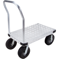 Aluminum Platform Truck, 24" W x 36" L, 1600 lbs. Cap., Pneumatic Wheels Northern Industrial Supply Inc.