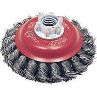 BK420T Knot Twisted Conical Brush, 4" Dia., 0.02" Fill, 5/8"-11 Arbor, Steel Northern Industrial Supply Inc.